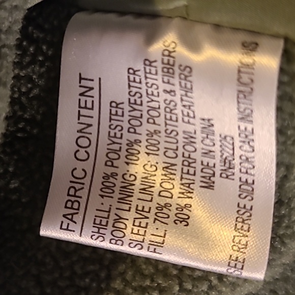 B.Moss Winter Down Puffer Coat Fully Lined womens size Large Olive color - Picture 4 of 7